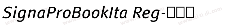 SignaProBookIta Reg字体转换